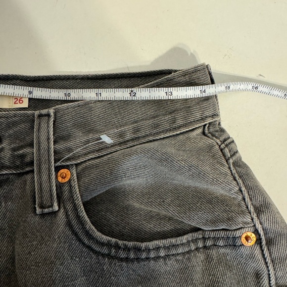Levis Low Pro‎ Straight Gray Splatter Detail Denim Jeans Size 26 NEW - Picture 6 of 11